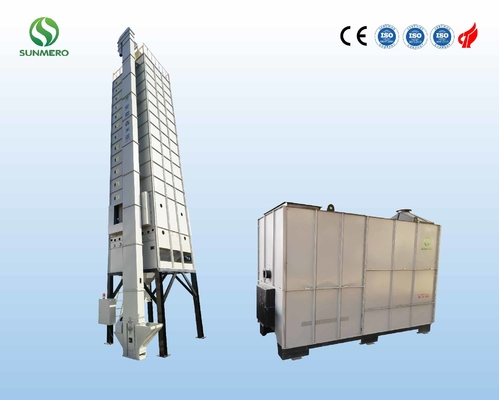 Secador inteligente 5.5kW do arroz de 120 toneladas/grupo com queimador da casca