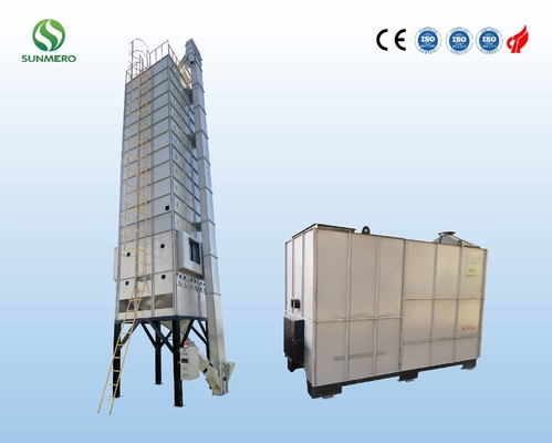 Secador inteligente 5.5kW do arroz de 120 toneladas/grupo com queimador da casca
