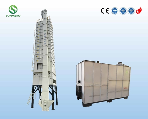 Secador inteligente 5.5kW do arroz de 120 toneladas/grupo com queimador da casca