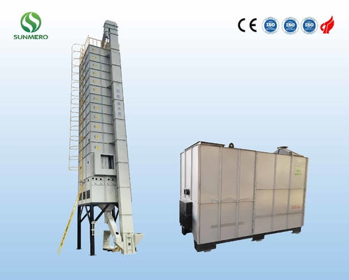 máquina de 80T Paddy Dryer Machine Agriculture Farm com a fornalha da casca do arroz