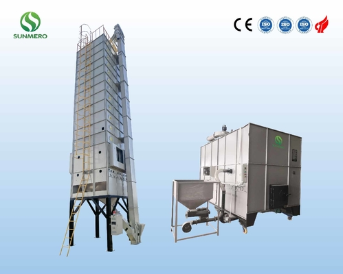 5.5kW 200 da grande capacidade toneladas de fornalha de Paddy Grain Dryer With Husk